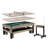 Barrington Billiards Westmont 3-in-1 Combination Table includes 7’ Billiard Table, Table Tennis and Dining Top with Game Accessories & Rolling Storage Caddy