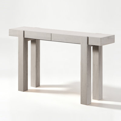 63'' Console Table Modern Minimalist Style Wooden Table for Entryway Hallway & Living Room With 2 Drawers