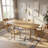 Robinett 86"–105" Extendable Rectangular Oak Wood Dining Table in Weathered Oak-1309320568
