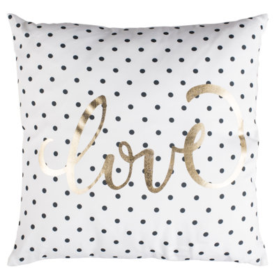 Polka Dots Cotton Reversible Throw Pillow