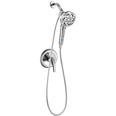 Pomme de douche amovible à 7 jets avec valve brute