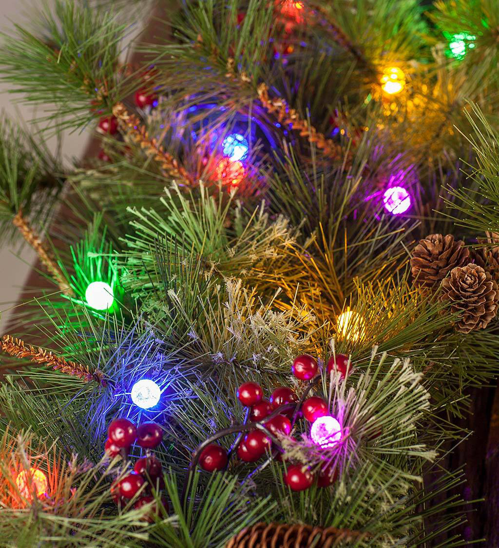Faux Pine Lighted Wreath, 30"