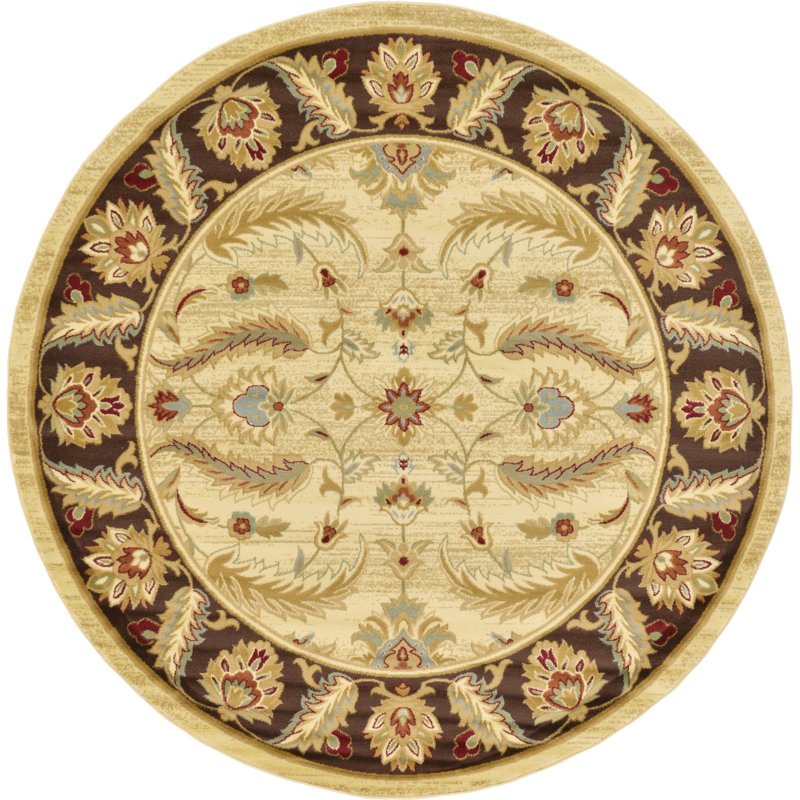 Niles Floral Indoor Rug, Round 7'10"