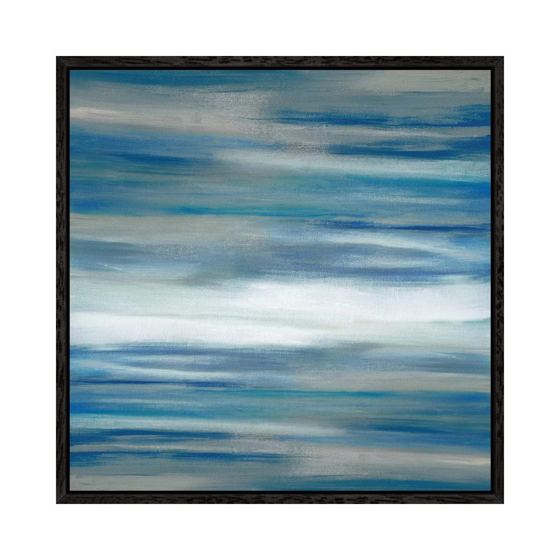 Birch Blush II by Carol Robinson - Painting on Canvas, 45.72 cm H x 45.72 cm W, Black Framed