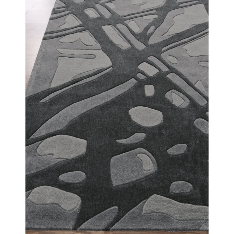 Tapis gris Mikel Paint Splatter, 8 pi 3 po x 11 pi