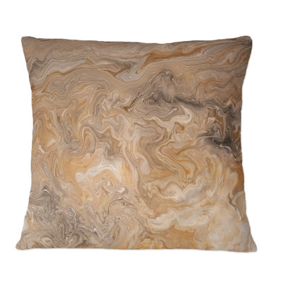 Coussin décoratif en marbre brun et gris
