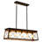Ayling 5-Light 38" W Vintage Industrial Metal Island Linear Chandelier with Rectangle Light Shade for Kitchen Island Dining Room-1555208014