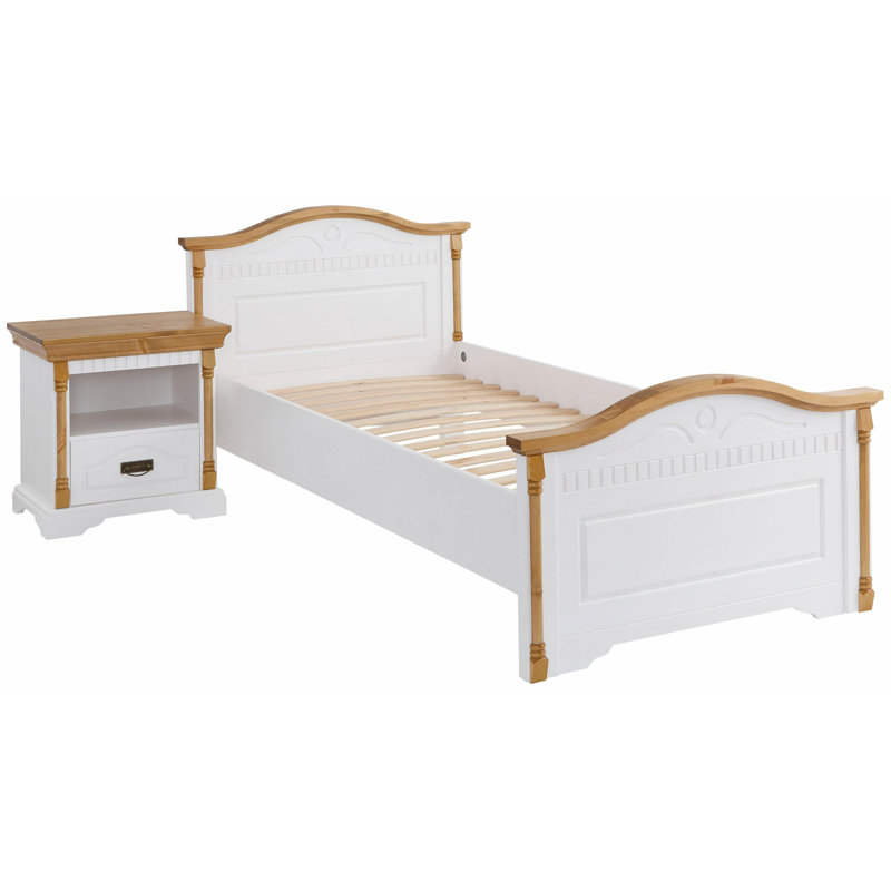 Torzsok 55.4cm W Solid Wood Bedside Table