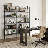 5-Tier Bookshelf Wall Mount Ladder Bookcase Industrial Standing Corner Bookshelf With Wood Board And Metal Frame, Modern Tall Narrow Storage Organizer For Home Office(Set Of 2)-607829359