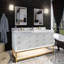 Ensemble de meuble-lavabo autoportant moderne en bois massif avec plateau en marbre-1022799164-1022799167