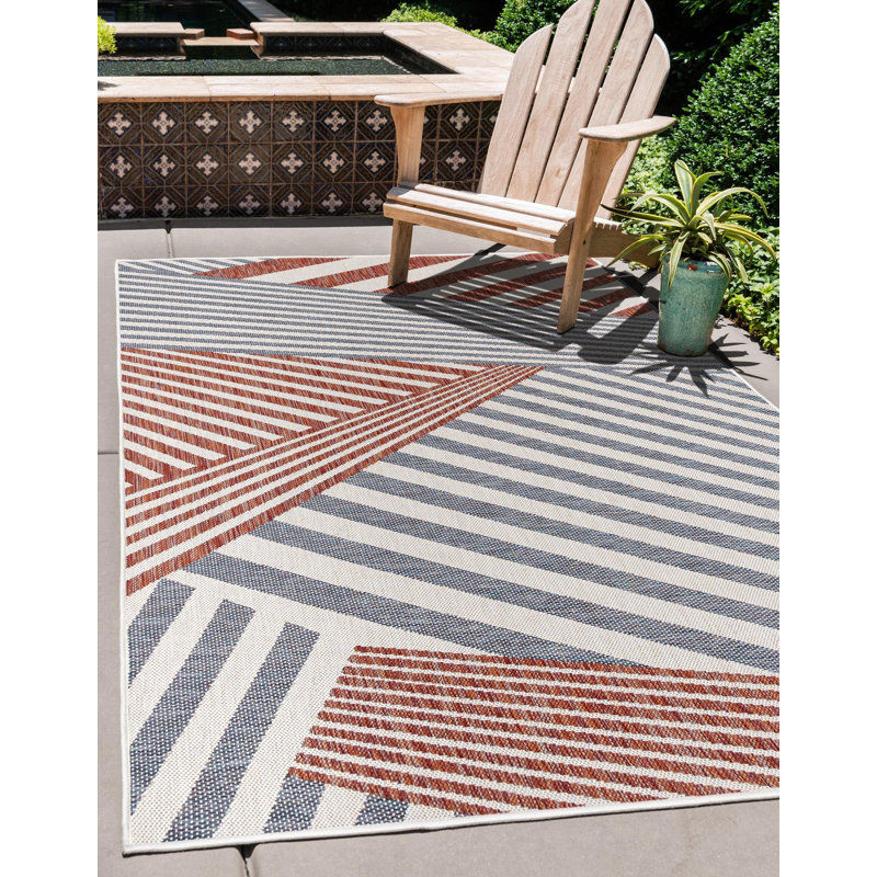 Tapis intérieur / extérieur Deadra Washington, Rectangle 7 pi 10 po x 10 pi