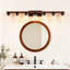 Applique murale de salle de bain 19 po à 3 lumières rustique, avec abat-jour en verre et décor en bois, luminaire de maison de campagne moderne (sans ampoules)-1077826544-1077826547