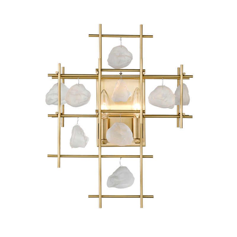 Candle Wall Light, Aged Brass