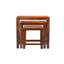 Ensemble 3 pièces de tabourets décoratifs en bois massif Bryn
