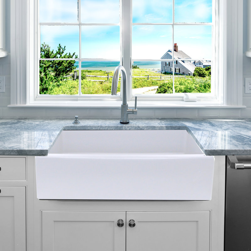 Island 35.75'' L Single Basin Kitchen Sink, 36"