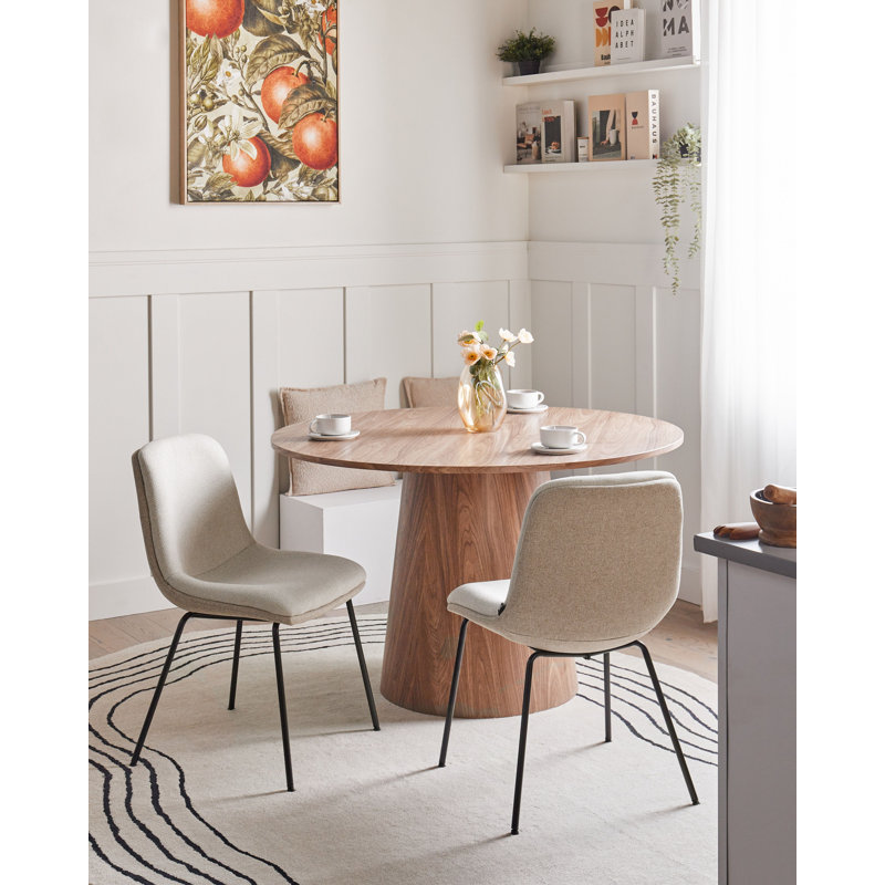 Set of 2 Dining Chairs LORIDA Fabric, Beige