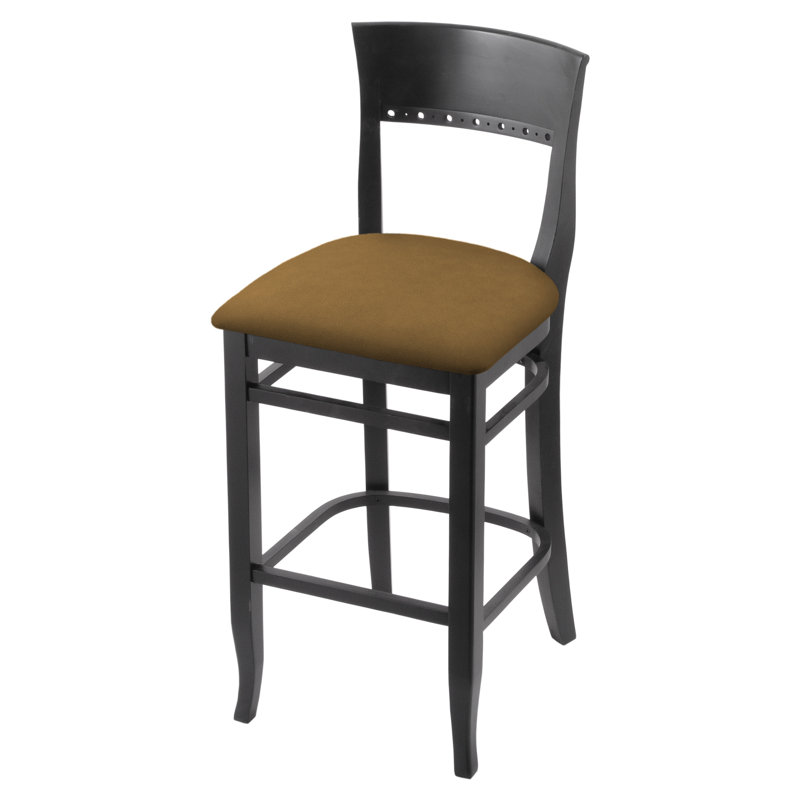 25" Bar Stool, Black, Canter Saddle