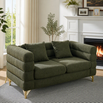 Sectional Sofa, Living Room Comfort Fabric Sectional Sofa-Deep Seating Sectional Sofa