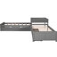 L-Shaped Platform Bed With Trundle, Drawers, Twin, Grey - Built-In Desk For Practical Use Stylish Bedroom-212030484