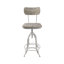 Tabouret de bar pivotant réglable moderne blanc-35291653