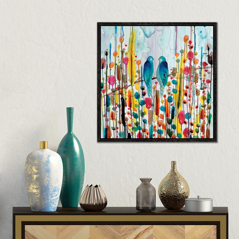 We by Sylvie Demers - Print on Canvas, 93.98 cm H x 93.98 cm W, Black Floater Framed