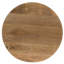 Petite table basse / d'appoint Harvest - table ronde en bois de manguier de 18 po de hauteur, design Mid-Century moderne fabriqué à la main pour le salon ou le bureau, finition naturelle