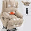 Fauteuil inclinable électrique en chenille de 23 po de large et à dossier haut avec massage par vibration à 8 points et chauffage lombaire-1814671074