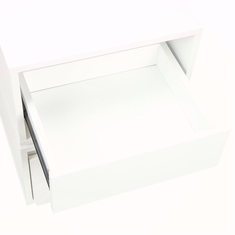 Rotatable Nightstand End Table, Bedside Table With 2 Drawers, 2 Drawer Dresser For Bedroom, Closet, Entryway, College Dorm