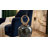 Laynette Modern Glass Vase with Sculptural Metal Brass Accent and Stone Detail for Contemporary Decor-1900159119