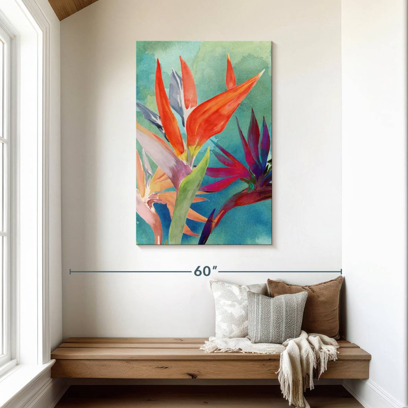 Harnek, oiseaux vifs du paradis I, H 45 po x l 30 po