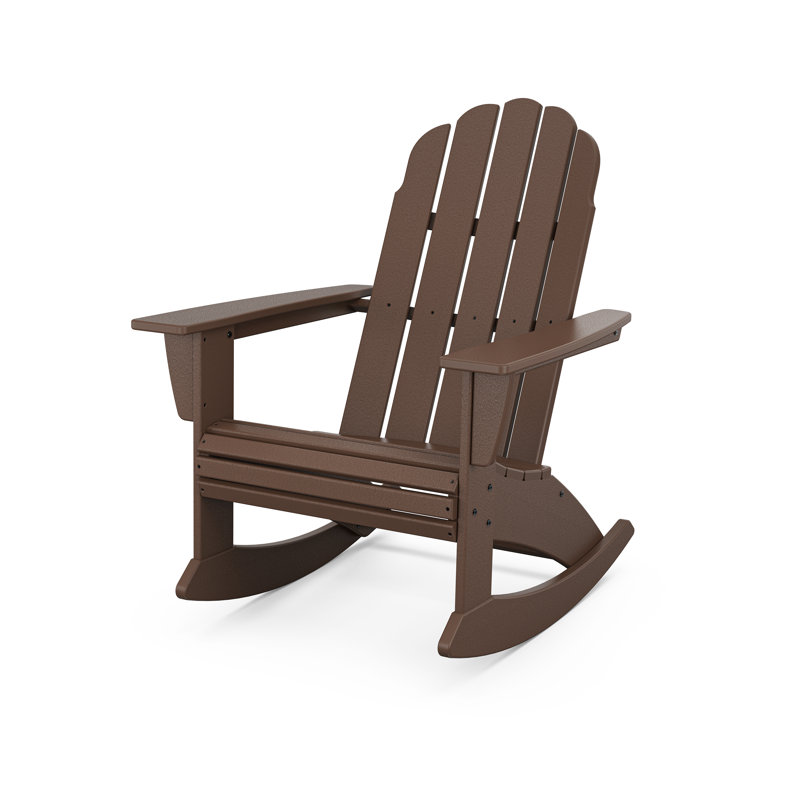 Chaise berçante d'extérieur POLYWOOD, Acajou