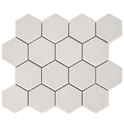 SAMPLE-Meadowmere Black 3" Hexagon Matte Ceramic Tile