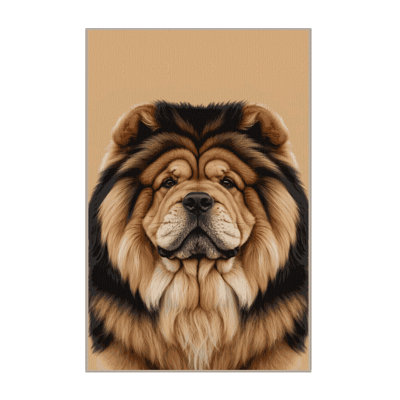 Washable Chow Chow Dogs Area Rug