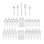 Fortessa Arezzo  18/10 Stainless Steel, 60 Piece Flatware Set (Service for 12), Silver