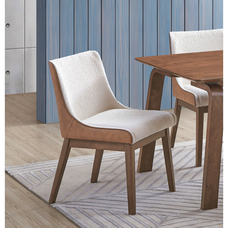 Ensemble de 2 chaises de salle à manger Boucle Upholstery