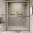 KISRAIS 44-48 In. W X 72 In. H Double Sliding Shower Door, Semi-Frameless Bypass Bathroom Sliding Door With 1/4" (6Mm) Tempered Glass For Walk-In Shower-108671210