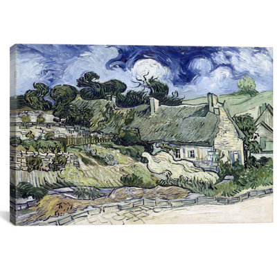 "Chaumière à Cordeville" par Vincent Van Gogh, reproduction d'art sur toile tendue