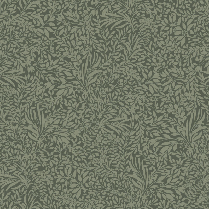 Ester Kristina Floral Wallpaper, Dark Green