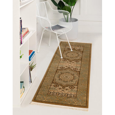 Tapis oriental crème / vert Ophelia