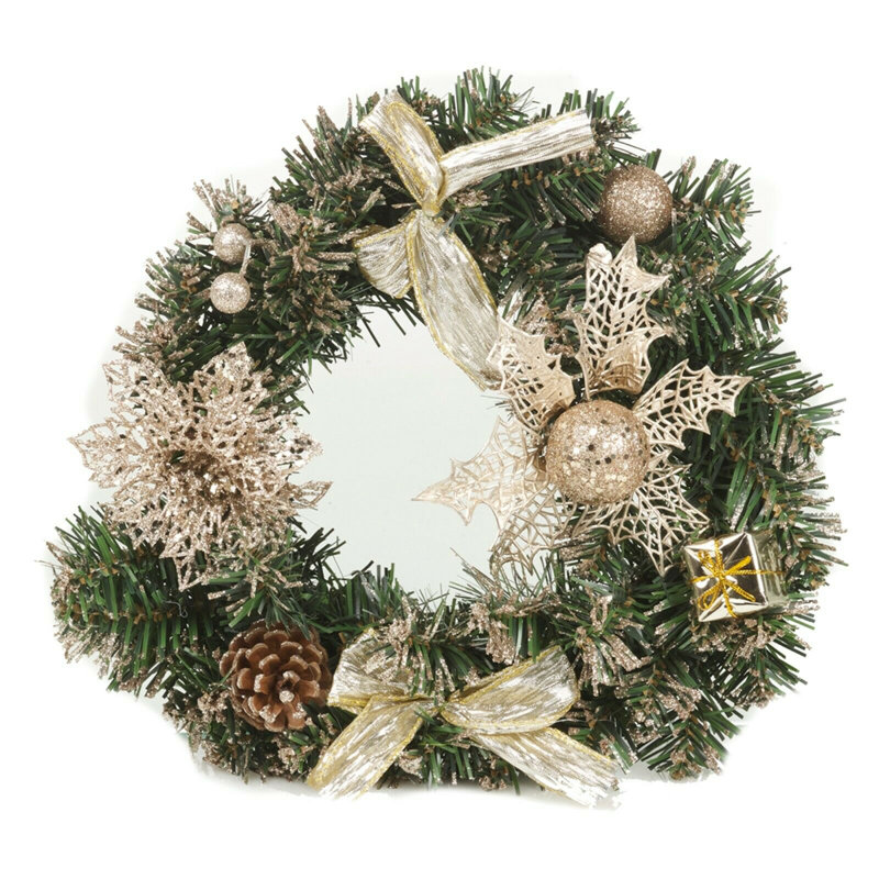 Faux Pinecone Pinecones Wreath, 30cm H x 30cm W x 10cm D