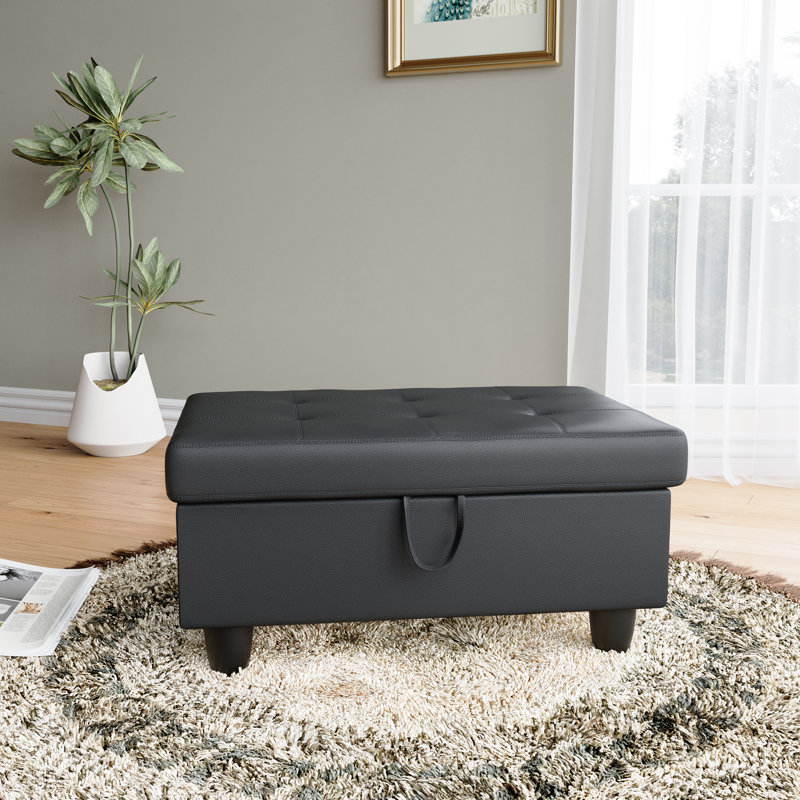 Maloni 35" Wide Upholstered Ottoman