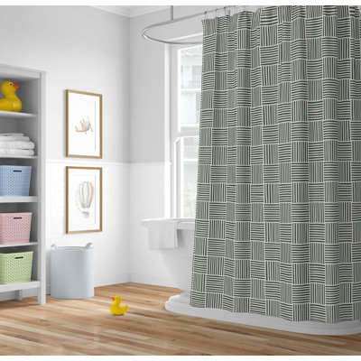 Gridblocked Ultra-Thin Lightweight Shower Curtain
