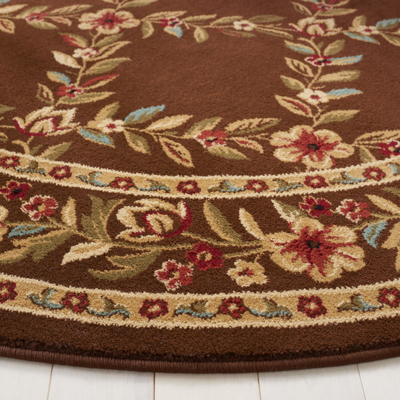 Klose Performance Floral Rug, Round 5'3"