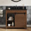 Ensemble de meuble-lavabo autoportant avec porte en grange coulissante 36 po Aldiana