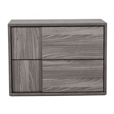 Bucktown Italian Modern Elm Grey Nightstand