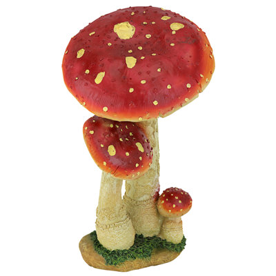 Statue champignon mystique rouge forêt
