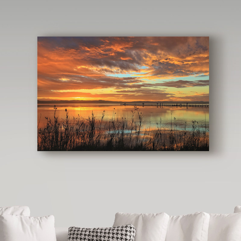 «Coastal Sunset» de Yareny, reproduction de photo sur toile tendue, H 12 po x l 19 po x P 2 po
