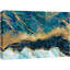 Or et sarcelle marbré foncé, paysage abstrait, formes modernes, sur toile-93589466-93589469