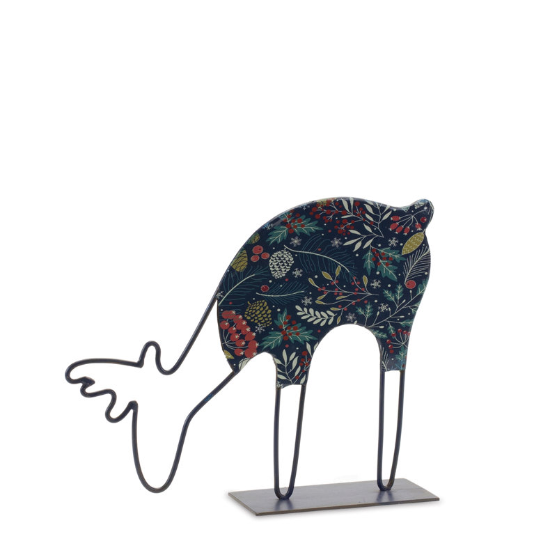 Décoration de table en métal cerf (ensemble de 2)