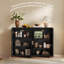  Buffet à panneaux cannelés de style moderne minimaliste de 47,3 po de largeur (ensemble de 2)-839123368